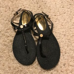 Michael Kors sandal. 7.5. Black patent.